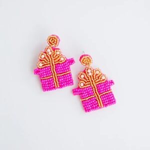 Michelle McDowell Hot Pink Beaded Present Earrings